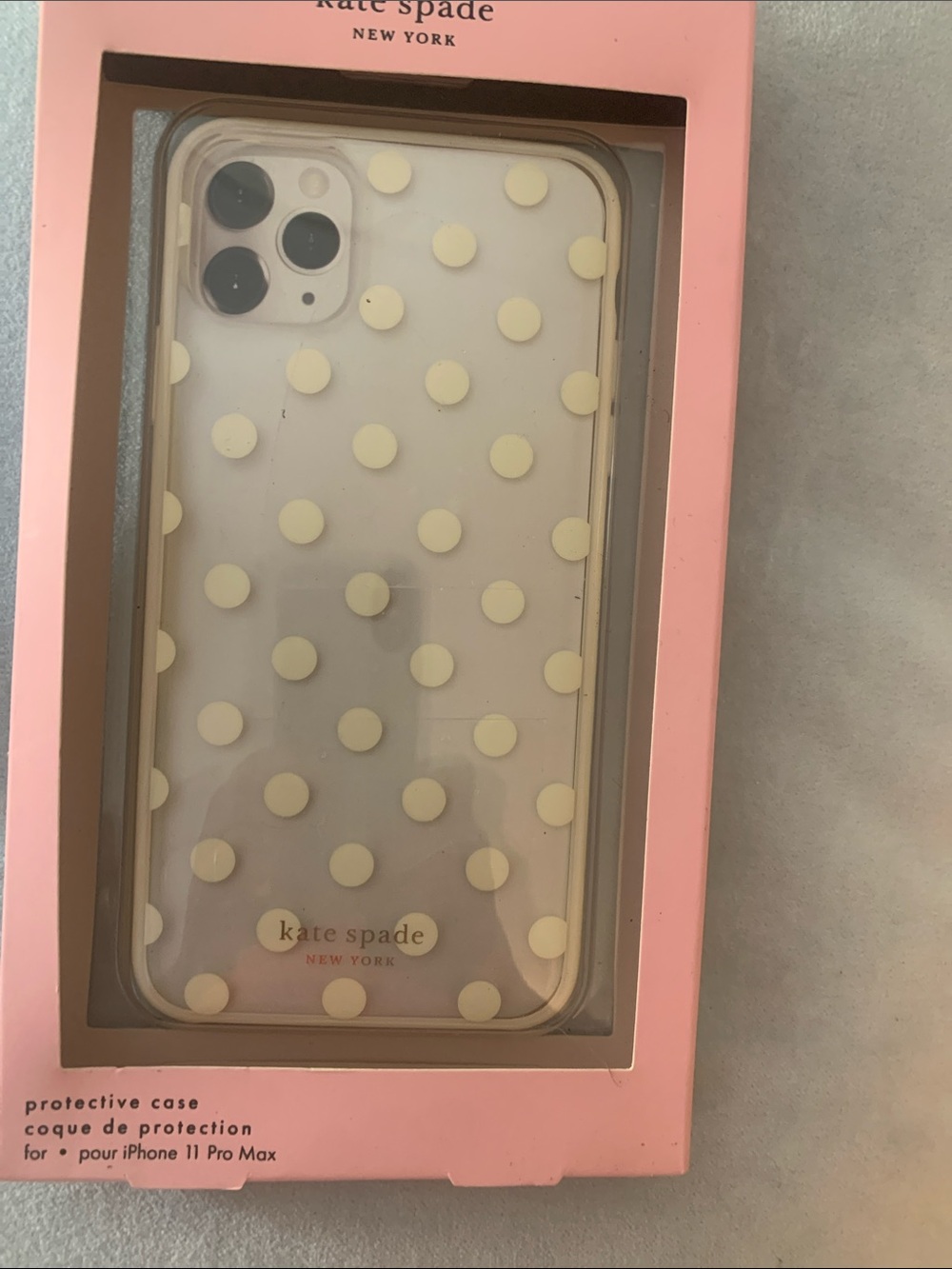 kate spade Clear Polka Dot iPhone Case with Cream Dots